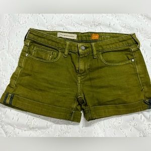 Pilcro and the Letterpress Green Denim Shorts